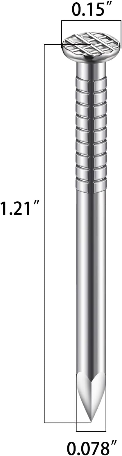 (258 pcs)1-1/4 inch Stainless Steel 304 Nails, Hanging Nails, Wall Nails, Dowels, Long Nails