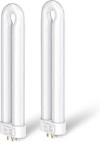 Klahaite Replacement Light Bulb Bug Zapper 15W Bug Light Bulbs for K15, X3,T6, T8, T9 Bug Zapper Outdoor 4-Pin Base U Shaped Twin Tube Bulb for Outdoor Mosquito Zapper, 2 Pack