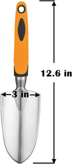 Garden Tool Shovel for Digging Gardening Trowel for Lawn Planting Alloy Spade Plastic Handle Anti Slippery