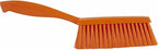 Vikan 45877 Bench Cleaning Brush, Polypropylene/Polyester Soft Bristle Dustpan Brush & Sweeper With Handle, 14-Inch, Orange