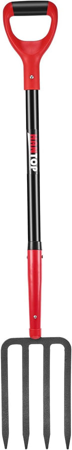 4-Tine Heavy Duty Pitchfork Digging Fork Garden Fork Pitch Forks with Fiberglass Handle for Gardening, Hay,Digging Potatos,43 inches