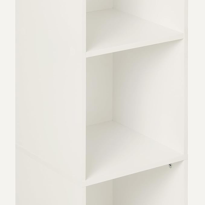 Amazon Basics 5-Cube Bookcase Compatible with Fabric Storage Cube Organizers, White