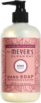 Mrs. MEYER'S Variety, 1 Room Freshener, 8 OZ, 1 Liquid Dish Soap, 16 OZ, 1 Liquid Hand Soap,12.5 OZ, 1 Multi-Surface Cleaner 16 OZ, 1 CT (Rose)