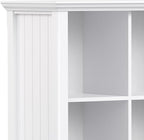 SIMPLIHOME Acadian Bookcase - 44 inch Tall 9-Cube Solid Wood Cube Organizer in White, Transitional Bookcase Storage for Living Room, Study Room or Office with Fixed Shelves and Tapered Legs