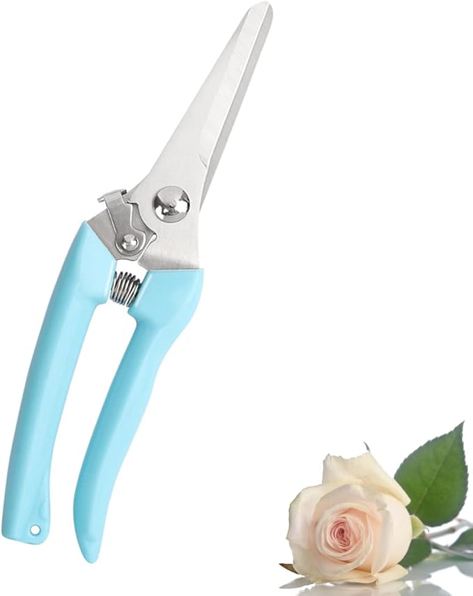 Leize Pruning Shears, Gardening Hand Pruner, Floral Shears, Strong Pruner for Flowers, Branches and Leaves (LightBlueB)