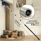 25ft High Ceiling Duster Kits with 5-18ft Heavy Duty Extension Pole - Fan Blade Cleaner, Cobweb Remover & Blue Window Squeegee Kit, Washable Dust Brush for High Roof and Glass Surfaces