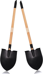 2PCS 27" Kids Shovels, Wood Handle & Metal Head Shovels for Digging Sand, Great for Beach & Garden