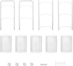 JANE EYRE 5-Tier Rolling Utility Storage Rack Cart on Wheels, Trolley Craft cart, Multi-Purpose Organizer Shelf, White