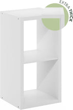 Furinno Cubicle Open Back Decorative Cube Storage Organizer, 2, White