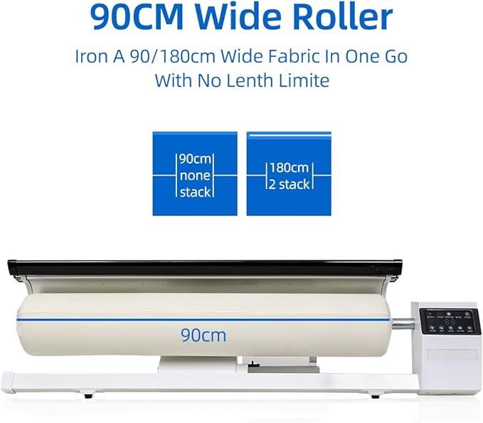 Rotary Roller Steam Press Iron, Hotel Linen Ironing Machine With Continuous Steam for Commercial Home Use. For Bed Sheet,Pillowslip,Napkin,Tablecloth And Almost Any Flat, Appropriately Sized Textile