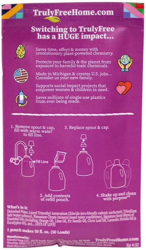 Fabric Softening Conditioner for Clothes| Safe for Babies & Kids with Sensitive Skin | Plant-Based | Includes 4 Refills| Signature Scent Rinse(200 Loads)