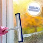 OUNONA Replacement Window Cleaning Pads 4-Pack Reusable Microfiber Squeegee Sleeves for Glass Windows Bathroom Mirrors Tabletops 14.17X2.75X2.75 Inches