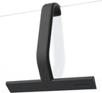 JustHang Shower Squeegee for Glass Doors, All-One-Piece Silicone with Built-in Hook Design for Easy Hanging and Cleaning, 10 Inch Black