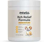 Itch Relief Chews for Dogs – Vitamin E & Borage Oil Supplement – Packed with Beneficial Fatty Acids for Healthy Skin – Seasonal Allergies Support