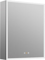 20”W x 26”H Medicine Cabinets for Bathroom with Mirror, Surface Mounted LED Medicine Cabinets Organizer with Defogger, Dimmer, Outlets & USB, Single Doors