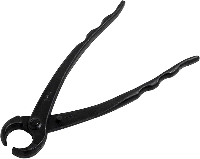 Wazakura Hand Forged Knob Bonsai Cutter Made in Japan 8-1/4 inch (210mm), Japanese Gardening Tools, Round Edge Concave Branch Cutter Black