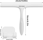 All-Purpose Shower Squeegee for Shower Glass Door with Adhesive Hook, Bathroom Cleaner Tool Household Squeegee,10 inch, White