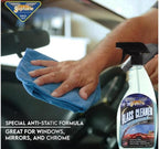 Gliptone Glass Cleaner Kit, Streak-Free Shine, Ammonia-Free, Quick Drying, Includes Glass Cleaner, Glipscrub Sponges & Softouch Waffle Microfiber Towels, Safe on Tint & Hard Surfaces