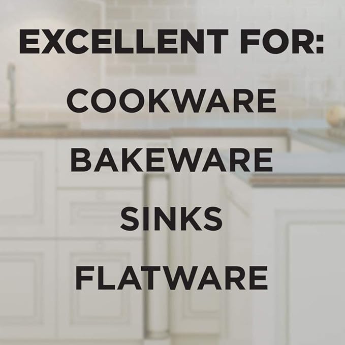 Weiman Stainless Steel Sink and Cookware Cleaner and Polish with Microfiber Cloth - 8 Ounce