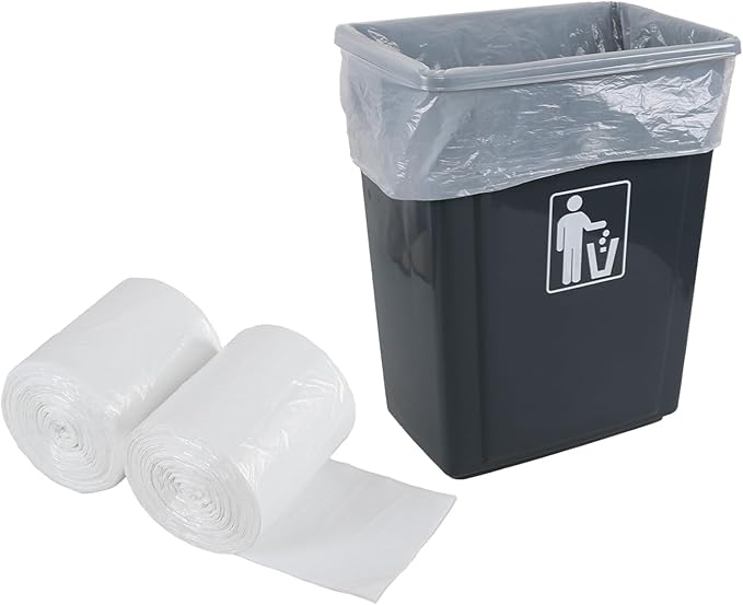 Ggbin 7 Gallon Garbage Bag, White Kitchen Trash Bags, 210 Bags/2 Rolls