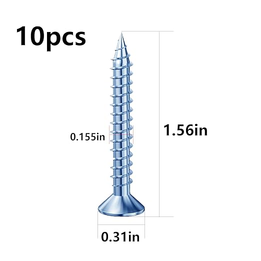 (274 pcs) Plastic Drywall Wall Anchors Kit with Screws， Concrete Screw kit Wall Anchor Set Suitable for Brick and Cement Walls