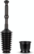 Master Plunger MP500-B3 Heavy Duty Bathroom Toilet Plunger Kit with Short Bucket/Caddy. Equipped with Air Release Valve, Black