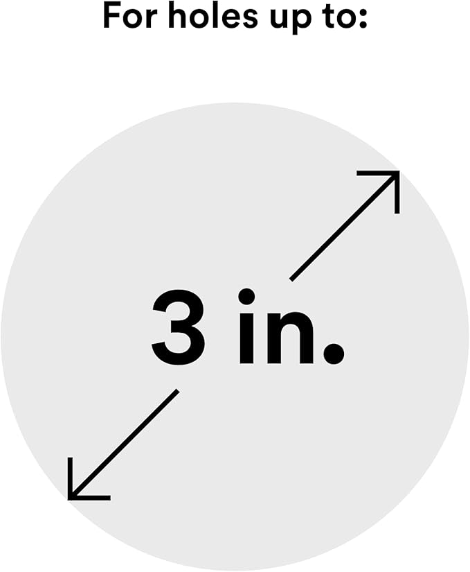 3M High Strength Small Hole Repair Kit, Inlcudes Spackling Compound, Putty Knife, Sanding Sponge, and Self-Adhesive Patch, For Hole Repairs Up To 3" in Diameter, Easy Wall Repair (SHR-SIOCKIT)