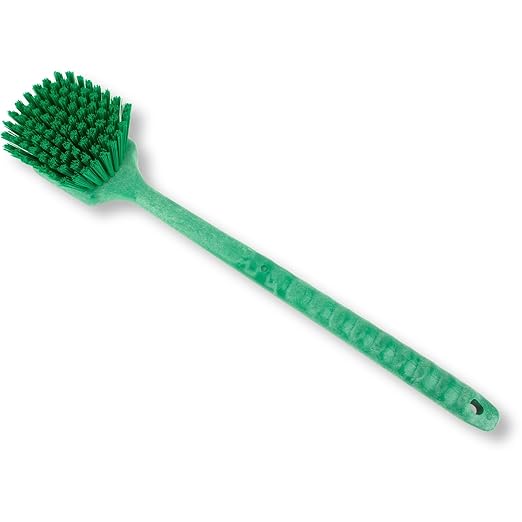 SPARTA 40501EC09 Plastic Large Scrub Brush, Kitchen Brush, Utility Brush With Long Handle For Cleaning, 20 Inches, Green, (Pack of 6)