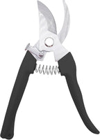 Pruning Shears for Gardening, 1 Pack Garden Scissors for Cutting Fresh Flowers, Floral Clippers for Plants, Fruits (Black)
