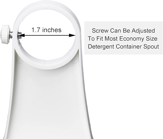 Laundry Detergent Cup Holder, Fabric Softener Drip Catcher, Firmly Holds on Bottle Spouts, Keeps Washer Dryer and Floor Clean and Organized - Pack of 2