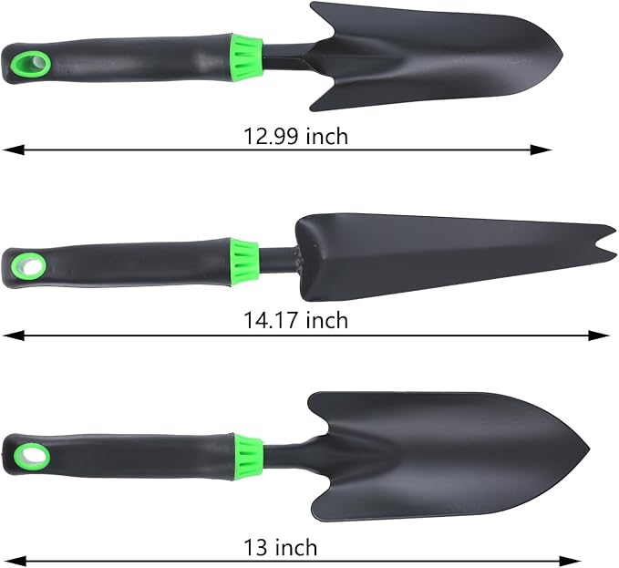 7-Piece Aluminum Alloy Heavy Duty Gardening Tool Set – Rust Proof, Ergonomic Handle, Includes Shovels, Rakes, Hoes & More for Gardening Enthusiasts