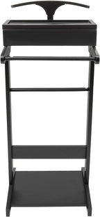 Wood Suit Rack Suit Stand for Man and Women Clothes Valet with Drawer Suit Valet Stands Men Valet Black Suit Valet for Entryway Office Living Room