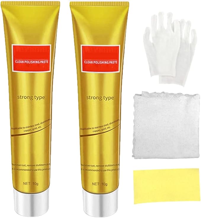Instashine Metal Polish Cream, Ultimate Metal Polish Cream, Fixini All Metal Polish Cream, Instashine Metal Polish, Ultimate Metal Polishing Cream for Stainless Steel/Aluminum/Brass/Copper (2Pcs)
