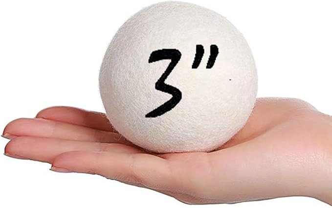 Wool Dryer Balls Laundry Reusable Wool Balls for Dryer Organic Premium New Zealand Wool Natural Fabric Softener Reduce Clothing Wrinkles Drying Clothes Faster Eco-Friendly 6 Pack XL