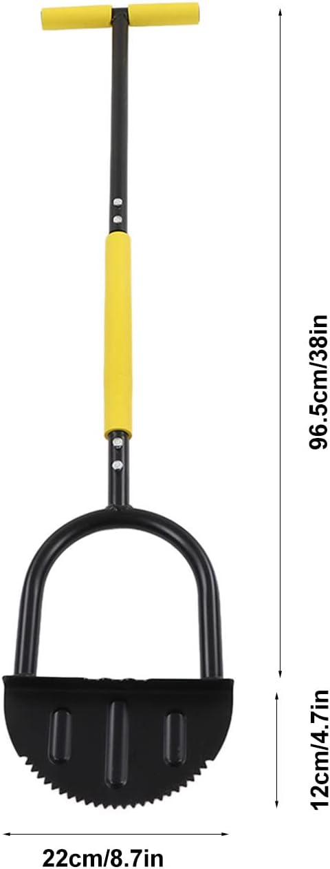 Manual Lawn Edger with Steel Blade T-Handle & Wide Pedal - Garden Path Edging & Trimming Tool for Sidewalks with Comfort Sponge Cover