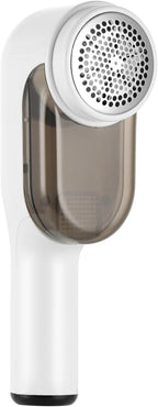 Rechargeable Electric Fabric Shaver Lint Remover with LED Display, Sweater Shaver 2- Speed to Remove Fuzz and Pill for Clothes, Furniture, Couch and Blanket(White)