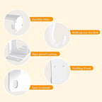Heavy Duty Closet Rod Bracket 2 Pack WYGWP Wall Mounted Closet Shelf Brackets Supports 200lbs,White Closet Rod Support Bracket for DIY Home and Closet Decor