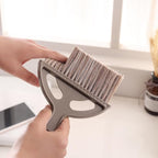 Mini Small Broom and Dustpan Set Small Dusting Brush for Camping, Tables, Desks, Keyboards, Window Cracks, Trash, Pets, and Other Cleaning Tools (Brown)