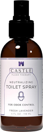 Castle Flush Therapy Neutralizing Toilet Spray | Odor Control: Mist Over the Water Surface, Go, Then Flush | Bathroom Freshening | Neutralizes Odors at the Source | Fresh Lavender | 4 oz