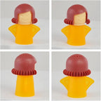 5 PCS Angry Mama Microwave Cleaners & Cool Mama Fridge Odor Absorber, High temperature Steamer Cleaning Equipments, Refrigerator Moisture Absorber & Freshener Holder For Kitchen Gadget Tools