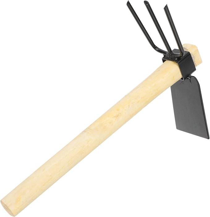 Hoe Hand Tools Garden Tool Dual Headed Hoe Hand Rake Mini Hoes Planting Gardening Hoe Hoe Garden Tool Garden Tools for Gardening Set Outdoor Iron Household Gadgets Hoes