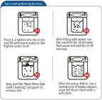 Truey Washing Machine Drum Cleaning Tablets, Deep Cleaning for Front Loader, Top Load & HE Washers, Helps Remove Odor-Causing Residues, Pet Hair & Hard Water Buildup (12 tablets)