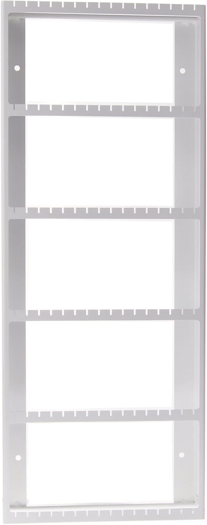 Angelynn's Wall Mounted Big Earring Holder Organizer Display for Women Long Post Stud Large Dangle Hoop Pierced Earrings, Hanging Closet Jewelry Storage Rack, Jennifer White 9"x23"