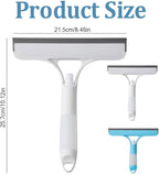 3 in 1 Window Cleaning Scraper, 3 in 1 Window Cleaner Squeegee, Scraper for Cleaning Windows, All-Purpose Window Squeegee with Sprayer for Glass, Wall, Kitchen, Car (White+Blue)