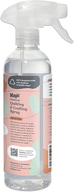 MAGIC Premium Quilting & Crafting Spray Bottle – Fabric Spray for Cutting, Creasing, & Sewing – Best Press Spray Starch for Quilting to Flatten Seams & Wrinkles – Wrinkle Spray (16oz Trigger) 2 Pack