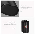 2.4GAL Gloss Black Bathroom Trash Can,Silm Garbage Can with Garbage Bag Inner Lining,Suitable for Bathroom,Bedroom,Hotel,Office,RV (Black Gold)