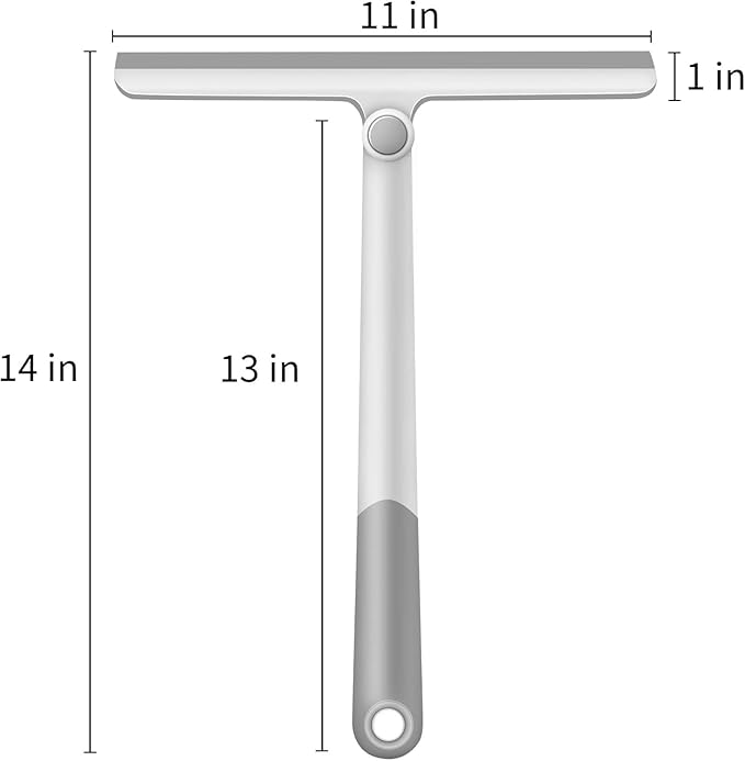 Window Squeegee, 2 Pack Shower Squeegee for Glass Doors Bathroom Mirror Windows Cars and Tile Walls, Silicone Plastic Squiggy Cleaner Tool 12 inch（4 Pack