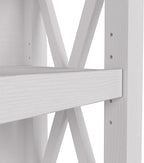 Bush Furniture Key West Small 2 Shelf Bookcase in Pure White Oak, Compact Home Organizer, Vertical Storage Solution, Bookshelf for Office or Living Room