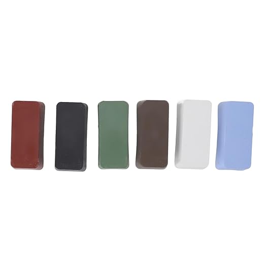 Metal Polishing Bar Multi Functional Solid Wax Metal Buffing Paste for Stainless Steel Aluminum Copper 6 Pcs Set