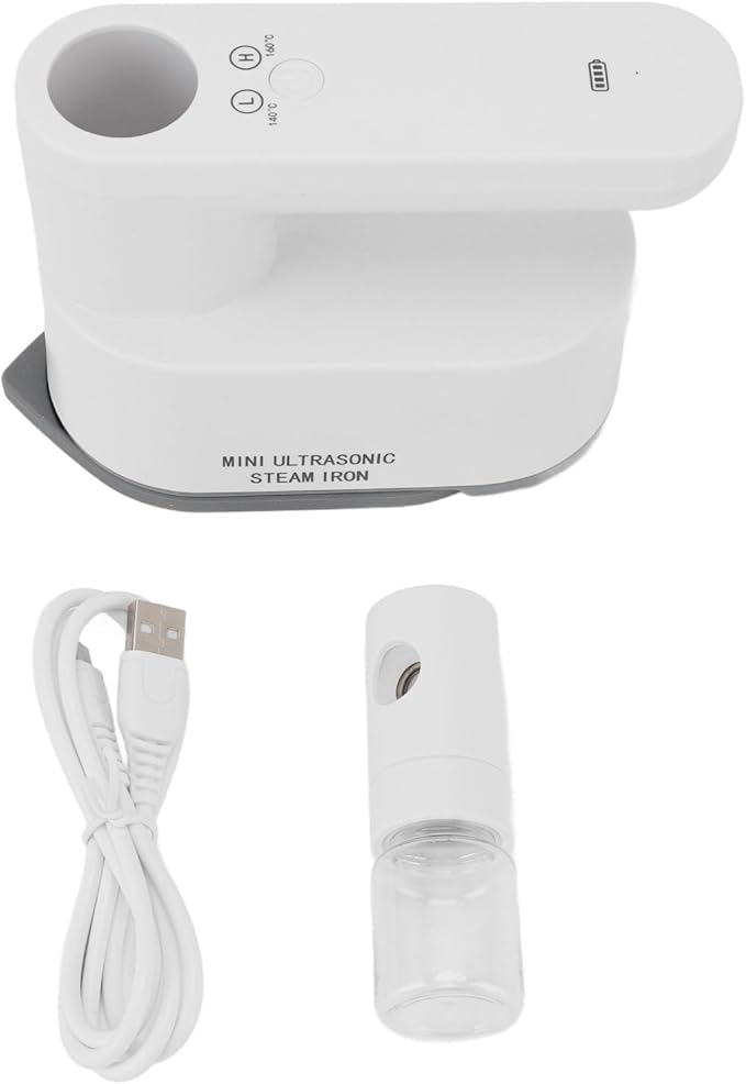 Travel Steamer for Clothes, Cordless Rechargeable Portable Mini Steam Iron with 2 Temperature Settings, Mini Ironing Machine Handheld Steam Iron for Home Business Trip Travel